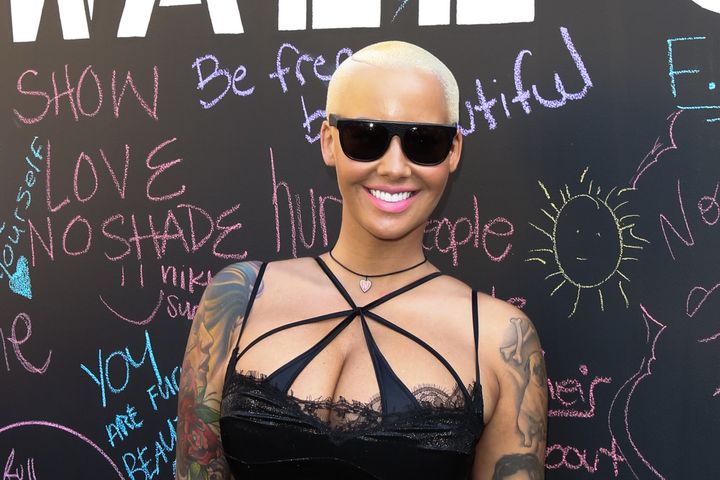 Model / TV Personality Amber Rose attends the SlutWalk LA at Pershing Square on October 3, 2015 in Los Angeles, California.