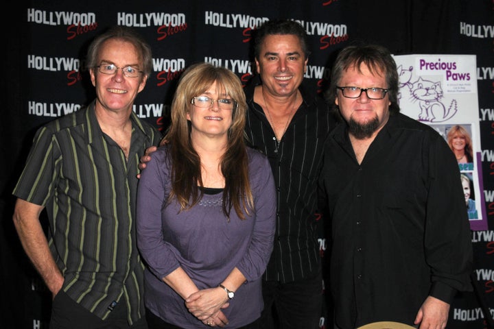 Mike Lookinland, Susan Olsen, Christopher Knight and Robbie Rist appear at an event in Burbank, Calif. in April 2012.