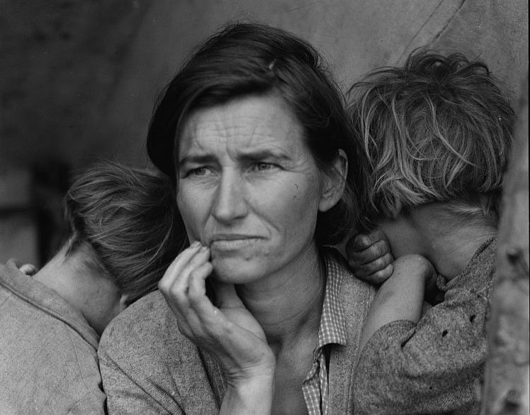Taken by Dorothea Lange in 1936 during the Great Depression. 