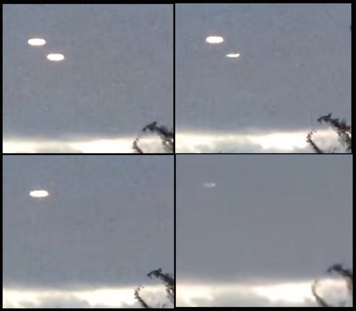 UFOs seem to blip out or instantly vanish over Ontario, Canada.