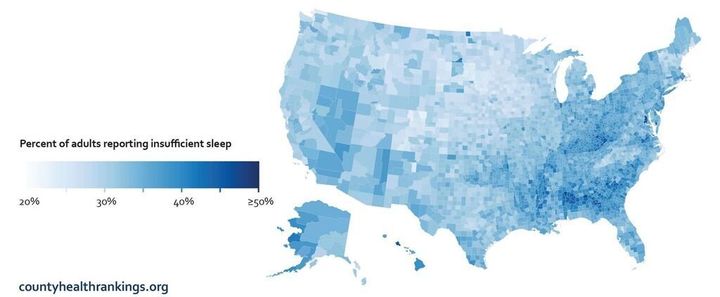 Is your county getting enough sleep? 