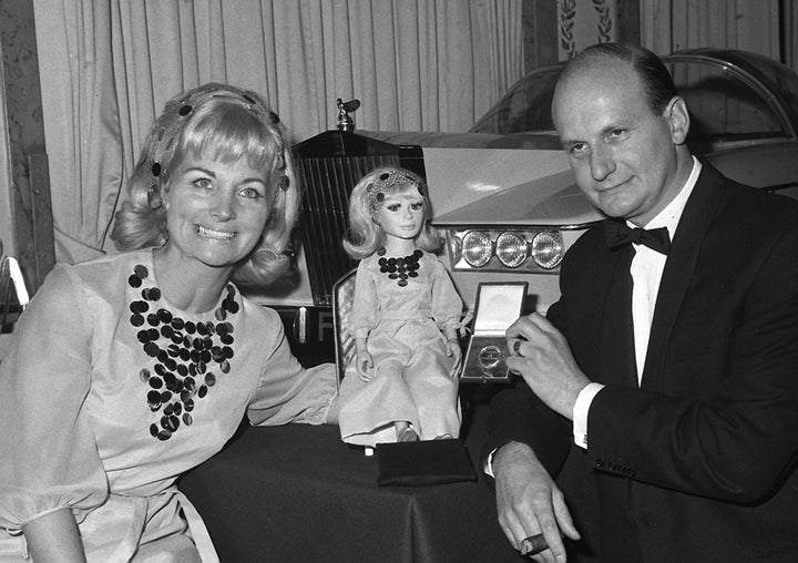 <strong>Sylvia pictured with her late husband, and ''Thunderbirds' co-creator Gerry, in 1965</strong>