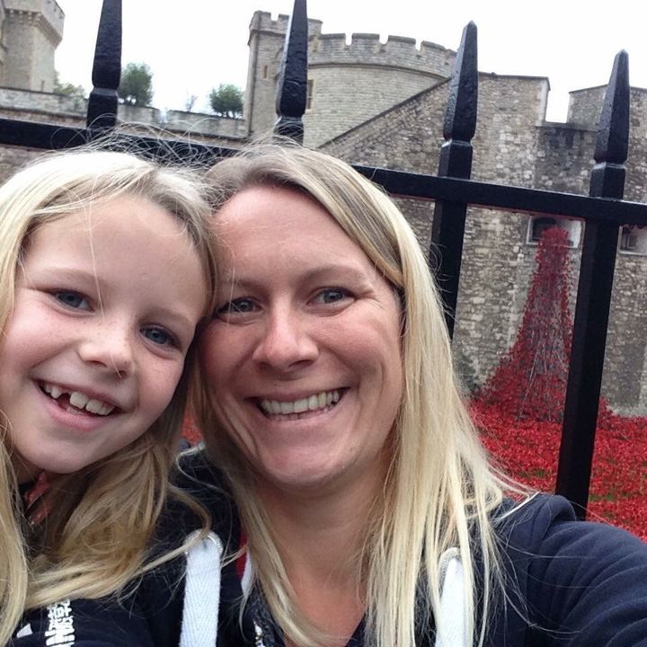 Daisy James, now seven, and her mum Gillian