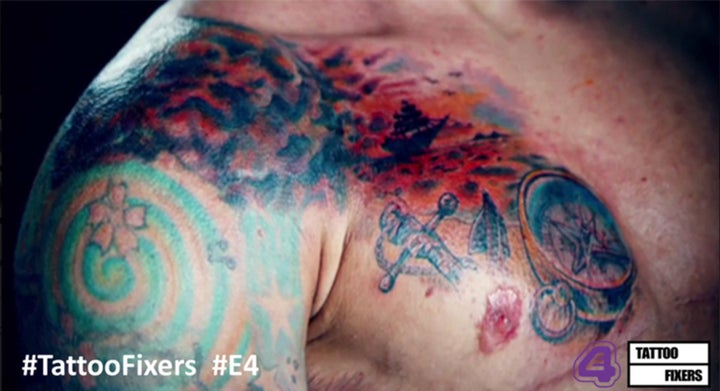 <strong>Brix had the butterfly on his upper arm covered </strong>