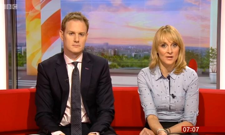 <strong>Dan Walker and Louise Minchin presenting BBC Breakfast</strong>