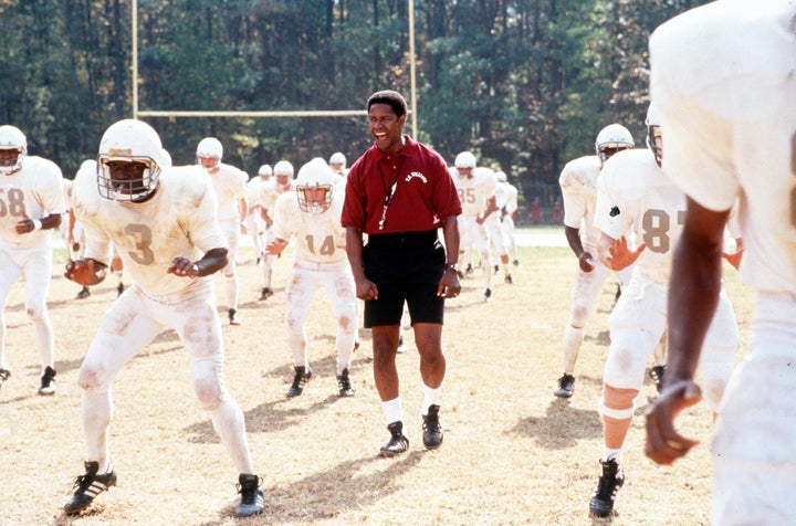 Denzel Washington in a scene in "Remember The Titans."