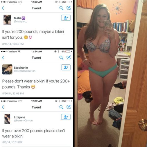 Sara Petty, 20, is shutting down body-shamers, one tweet at a time.