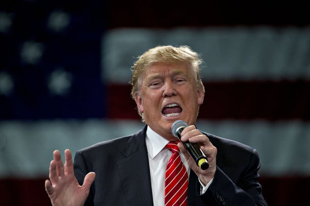 Donald Trump speaks during town hall event at the Tampa Convention Center in Tampa, Florida, U.S., on...