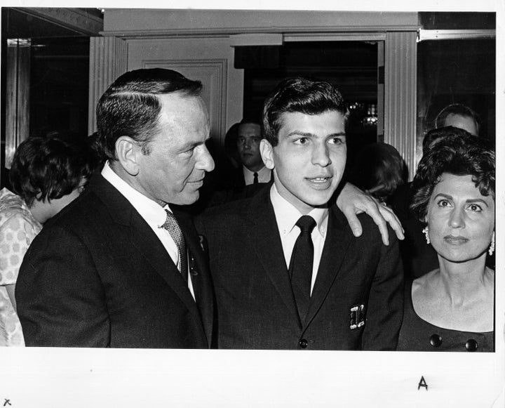 Frank Sinatra Junior pictured with his father and his ex-wife Nancy Sinatra in 1962.