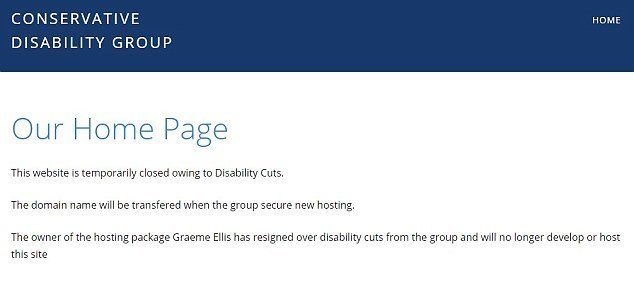 The Tory group's website on Wednesday