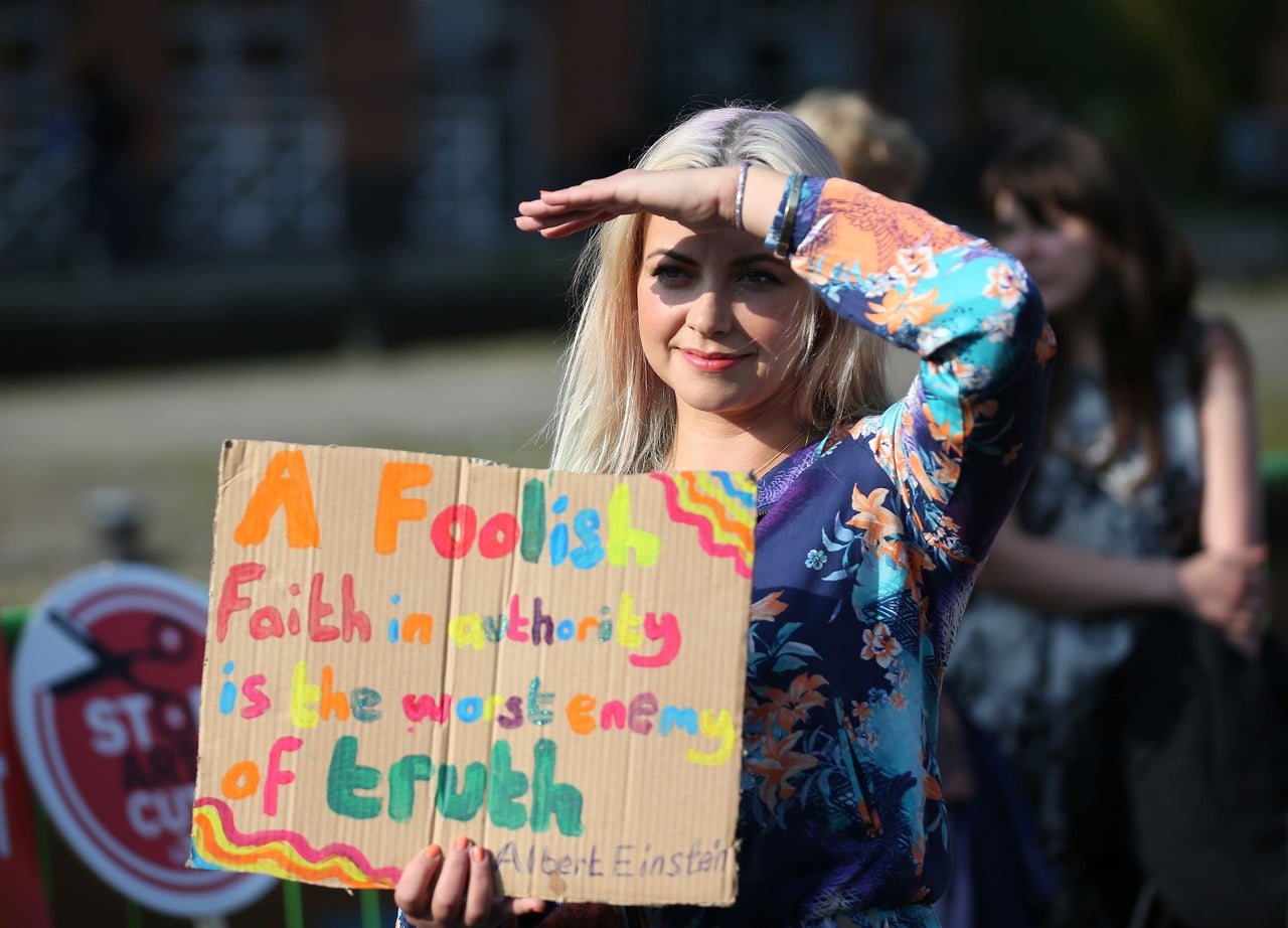 Protesting at the Conservative Party Conference in October 2015