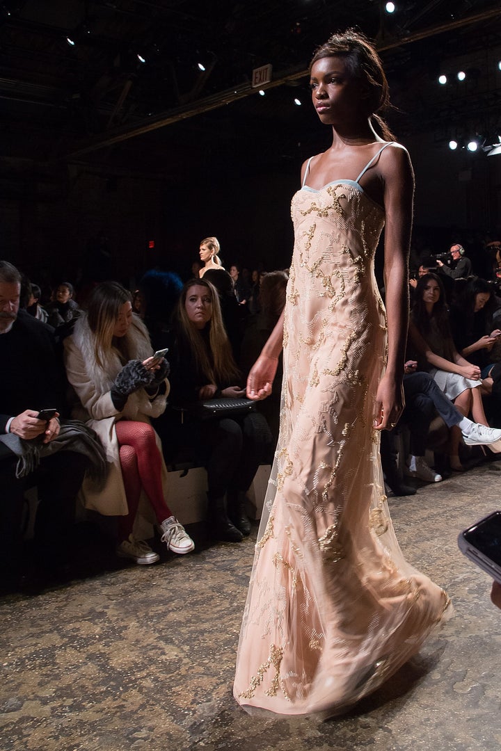 Leomie Anderson at the Maiyet Fall 2016 New York Fashion Week show