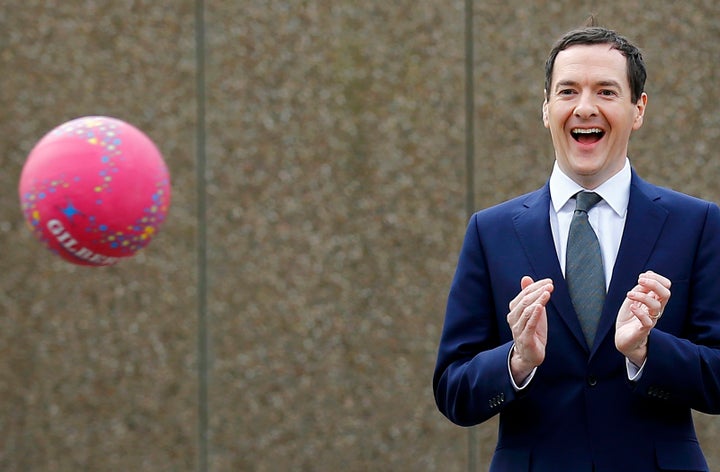 George Osborne at a school in Yorkshire the day after he delivered his Budget