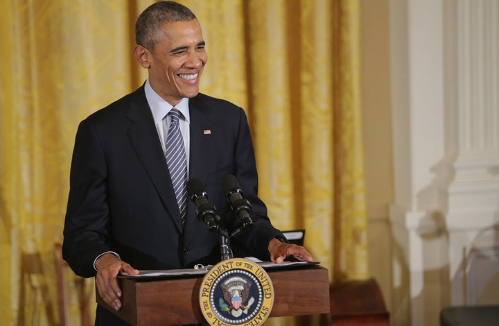 "One thing I’ve been thinking about this past week is the unique challenges women face in the virtual world," Obama told the crowd at a White House reception for Women's History Month. 