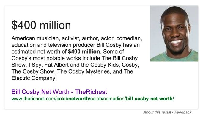 Google Confuses Kevin Hart and Bill Cosby