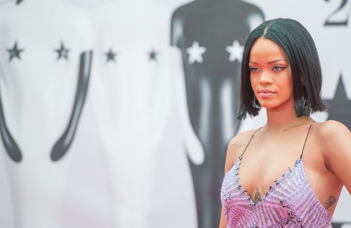 Rihanna attends the BRIT Awards 2016 at The O2 Arena on Feb. 24, 2016, in London, England.