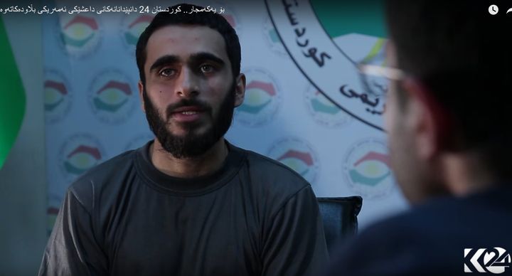 Mohamad Jamal Khweis, 26, of Virginia, is pictured during an interview with Kurdistan24. The 26-year-old was apprehended by Kurdish forces Monday after allegedly traveling to Iraq to join ISIS. 