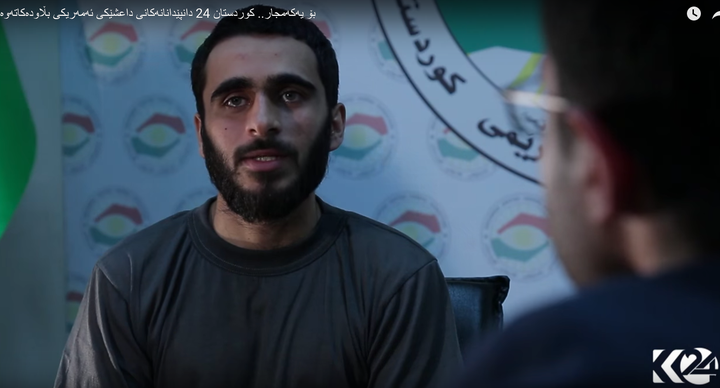 Mohamad Jamal Khweis, 26, of Virginia, is pictured during an interview with Kurdistan24. The 26-year-old was apprehended by Kurdish forces Monday after allegedly traveling to Iraq to join ISIS.