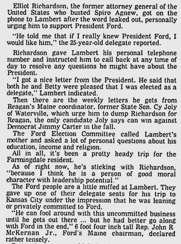 Bangor Daily News, June 18, 1976.