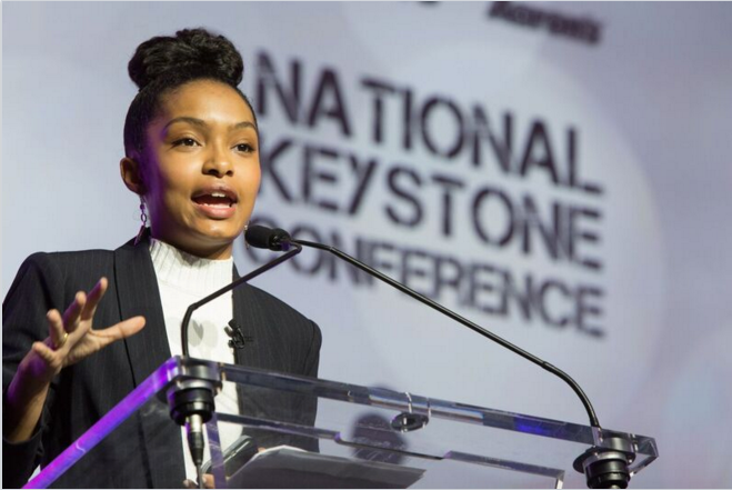 "Black-ish" actress Yara Shahidi addressed 2,500 on Thursday evening at the Boys and Girls Club 2016 Keystone Conference in Dallas, Texas.