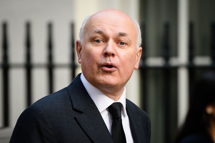 Iain Duncan Smith arrives to attend a pre-Budget cabinet meeting at Downing Street in London, on March 16, 2016
