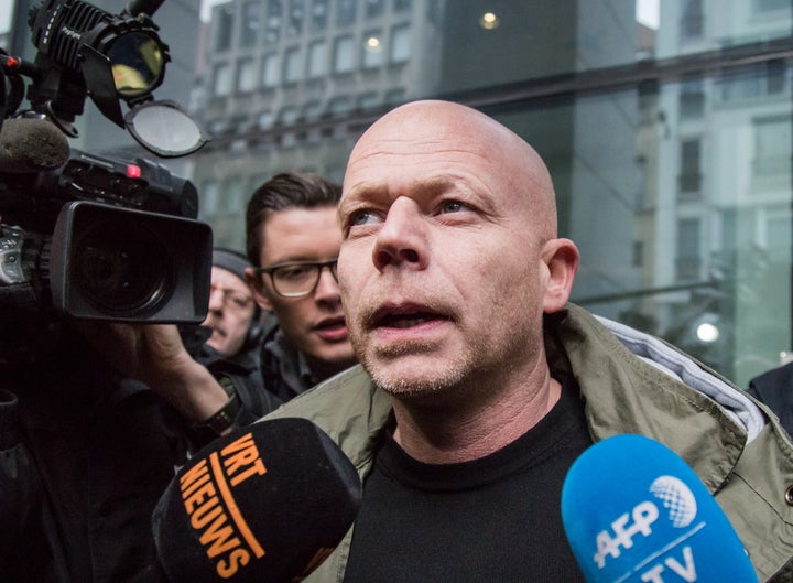 Sven Mary, Belgian lawyer of Paris attacks suspect Salah Abdeslam, talks to the media outside the building of the Federal Police in Brussels, on March 19, 2016