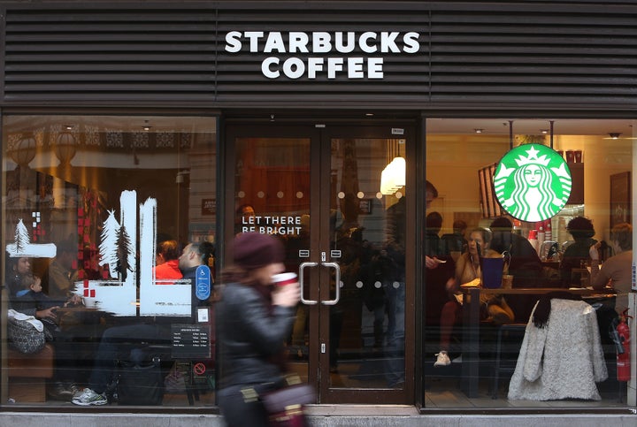 File photo of a London branch of Starbucks at the Strand