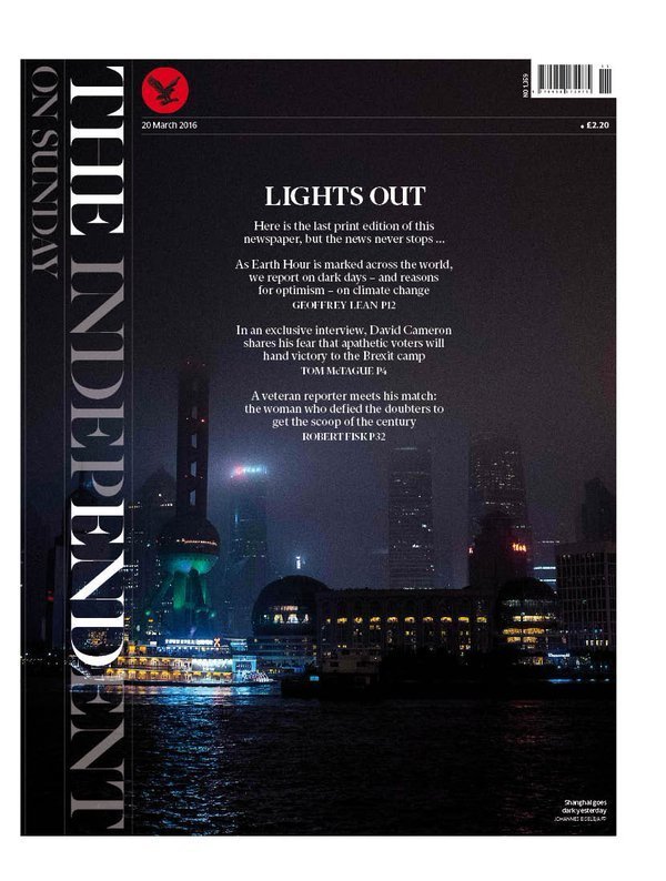 final print edition of the independent