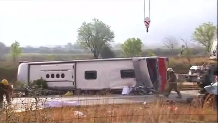 The coach was taking students back from a fireworks festival