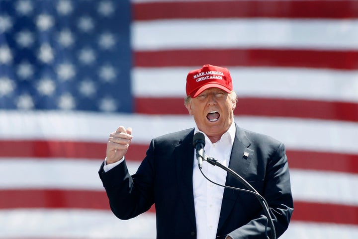 Trump at a rally in Arizona