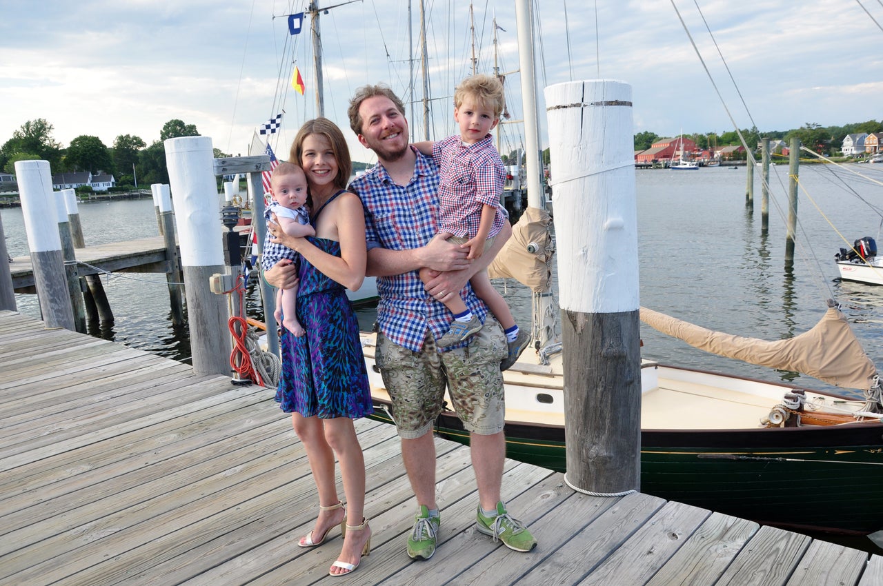 Tuberculosis survivor Kate O'Brien with Jimmy, Donny and her husband Matt on the vacation they had talked about all winter while she was in isolation.