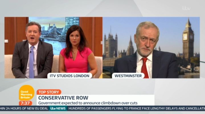 Jeremy Corbyn grilled by Piers Morgan and Susanna Reid on Good Morning Britain