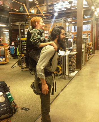 Human backpack on sale