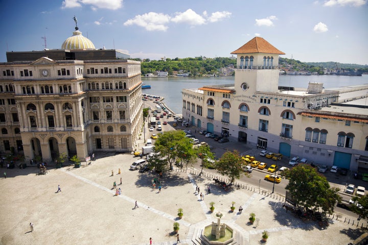 Overhead view of the Plaza de San Francisco.