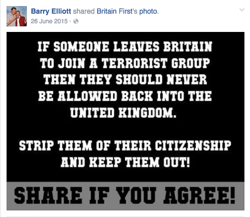 Britain First Meme Shared By Chuckle Brother Barry Elliott Defended By ...