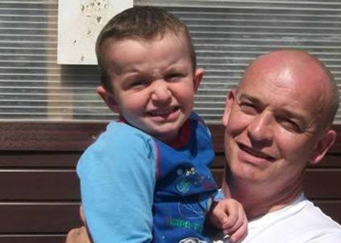 Sean McGrotty and his son Evan, who both died in the car