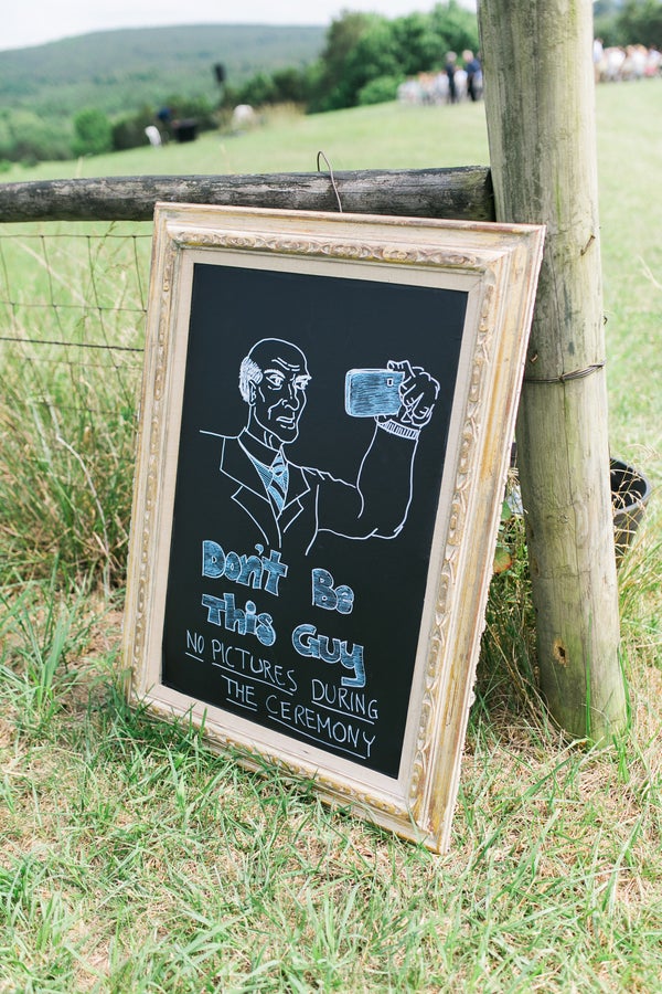 13 Unplugged Wedding Signs To Remind Guests To Stay In The Moment