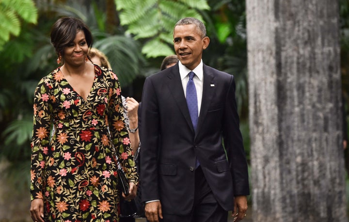 Michelle Obama Blends In With The Scenery At The State Dinner In Cuba ...