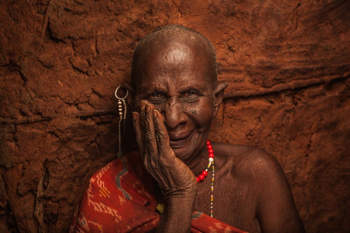 A 99 year-old grandmother at a small village near Voi Town.