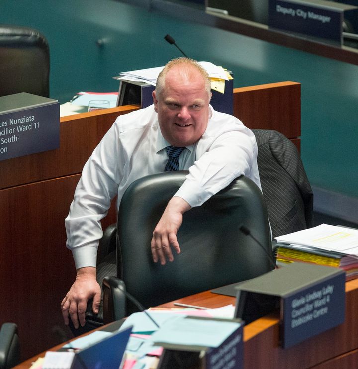 Toronto Mayor Rob Ford arrived early to his office and later attended council meeting, July 10, 2014