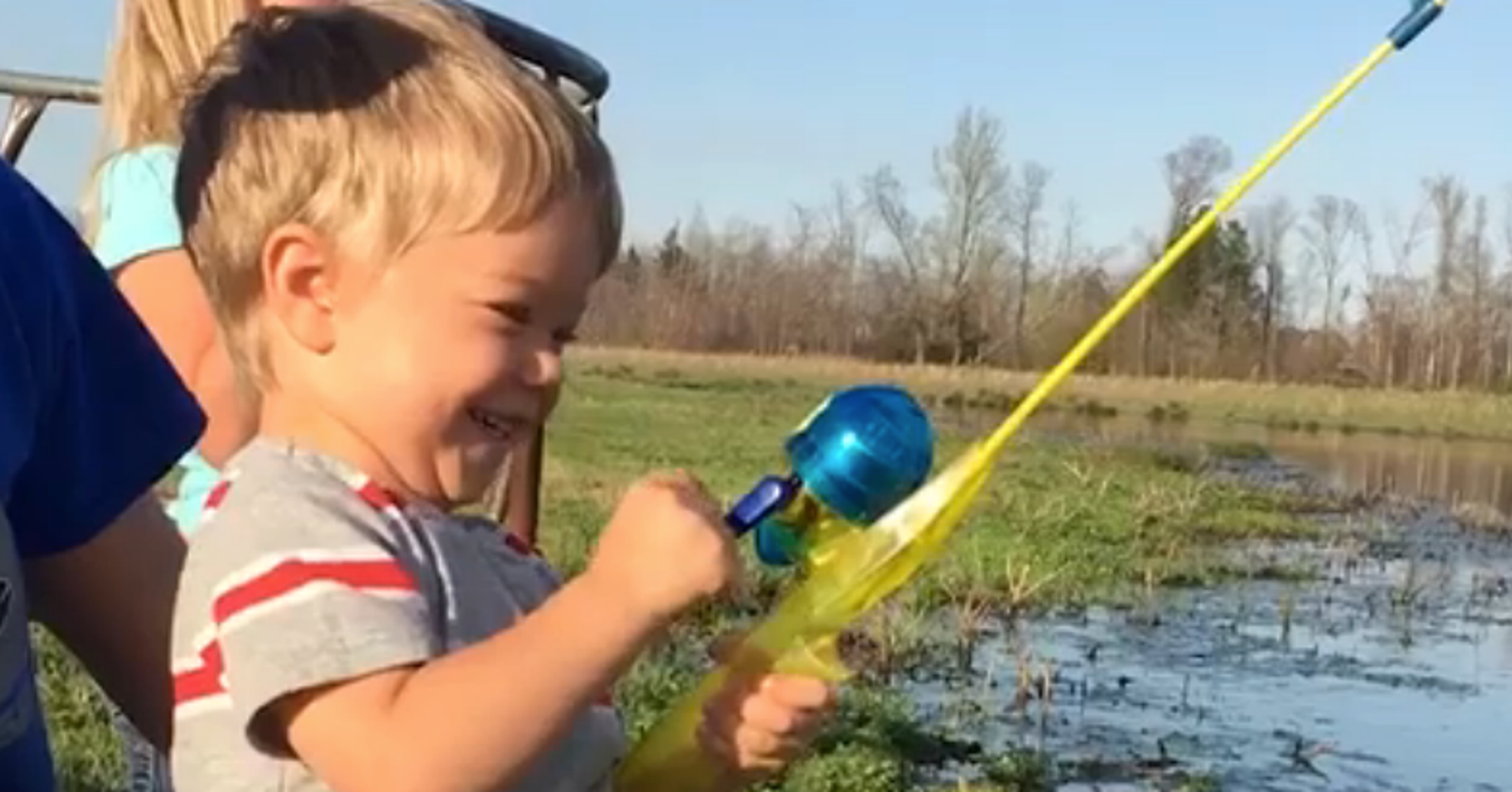 WATCH Boy Catches A Very Real Fish With His Toy Fishing Rod HuffPost