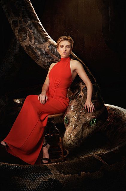 Scarlett Johansson with Kaa