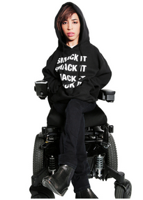 Mercado, working a Beyoncé hoodie. 