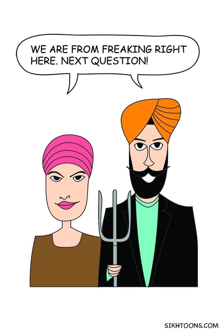 The postcards play on xenophobic attitudes toward Sikhs, Muslims and other religious minorities.
