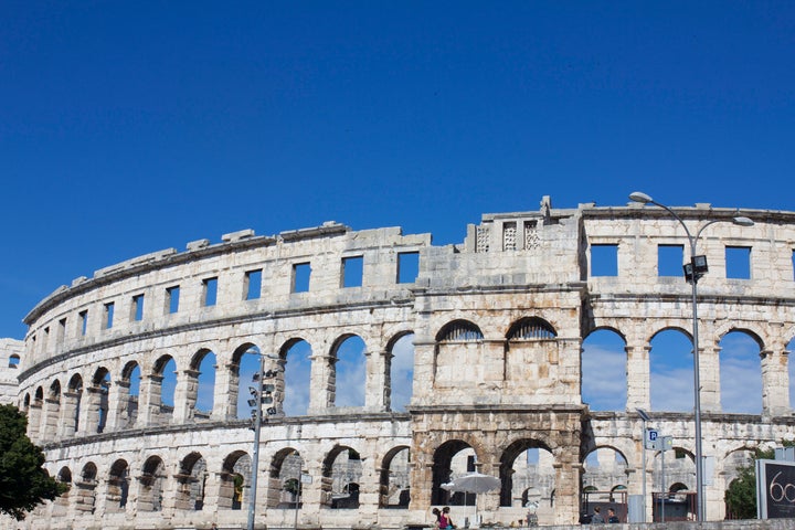 Pula's arena is one of the intact Roman amphitheatre's. 