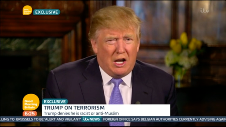 Donald Trump on Good Morning Britain this morning