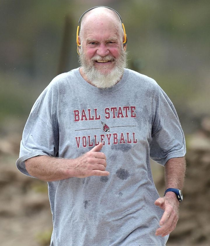 David Letterman, in need of a beard trim.