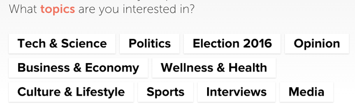 What are your interests? Blendle wants to know.