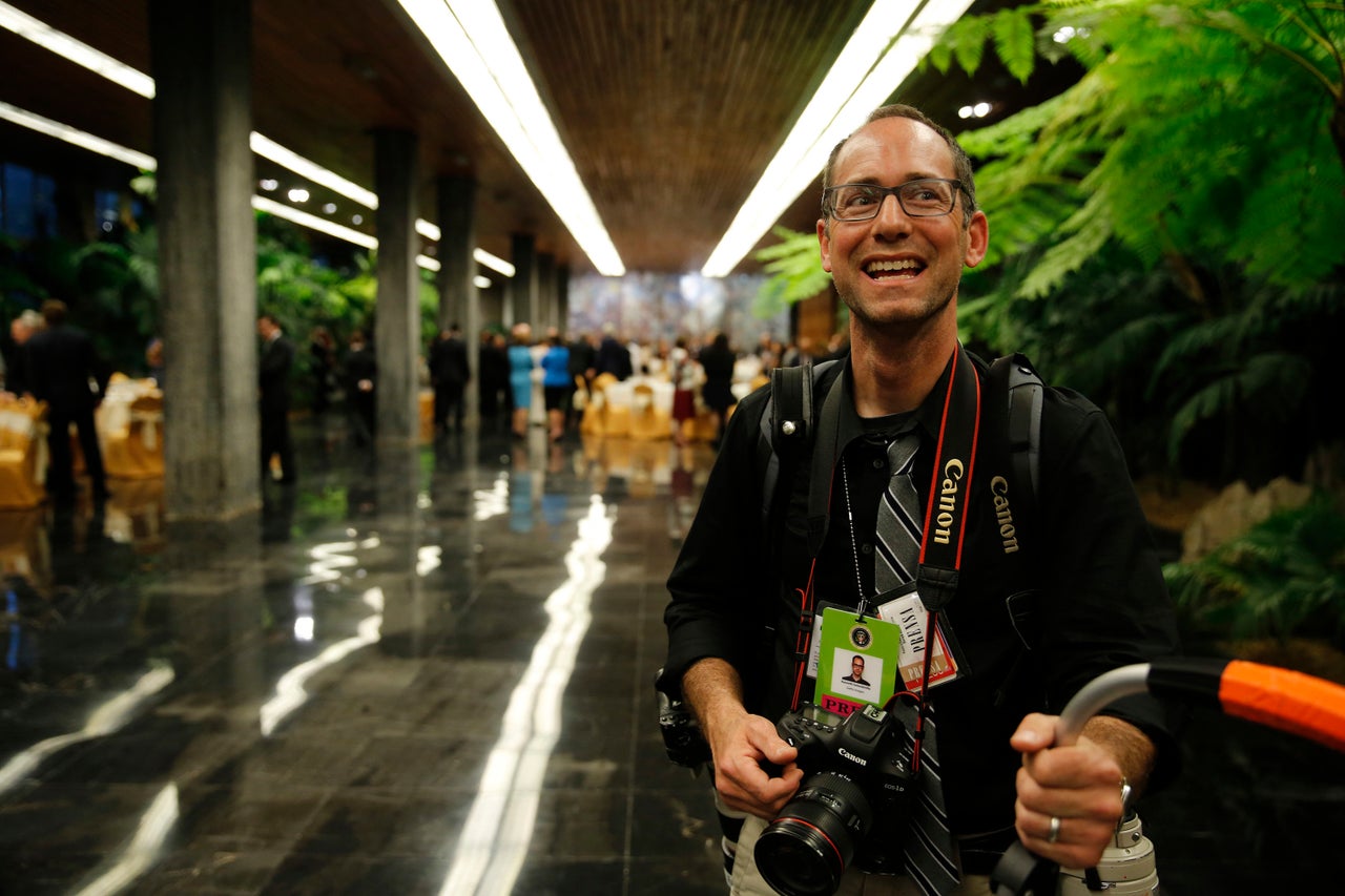 A shot of photographer Chip Somodevilla in Cuba.