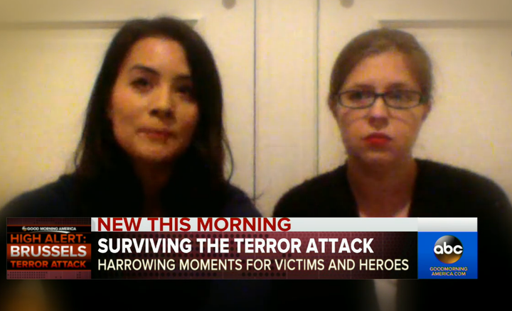 Dr. Laura Billiet and Laura Harper have spoken of how they came to the aid of victims following Tuesday's terror attack in Brussels.